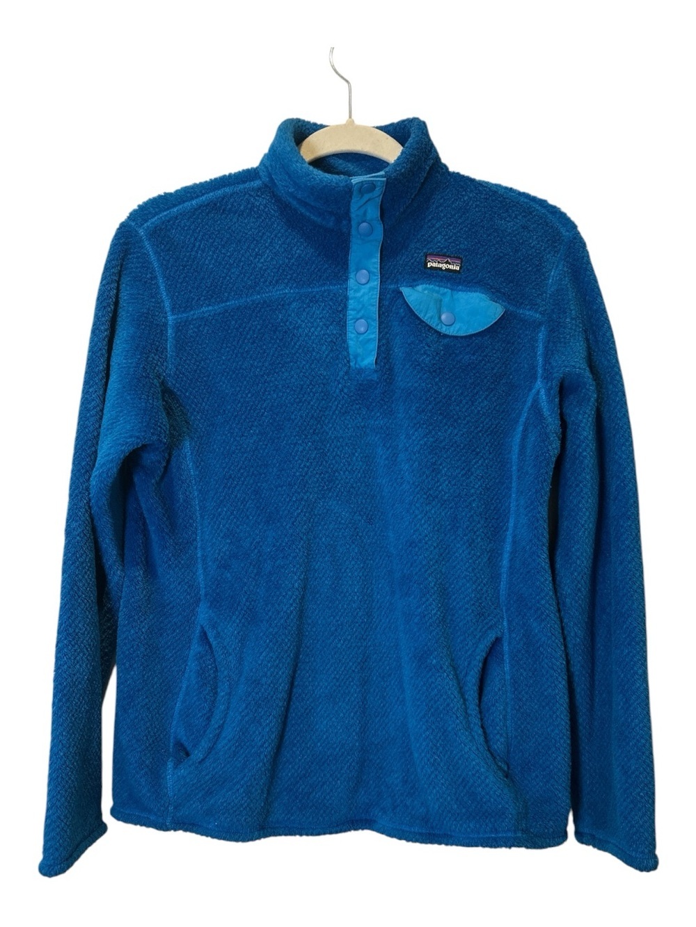 Patagonia Girl’s Blue Zip-Up Fleece Pullover size XXL(16-18)